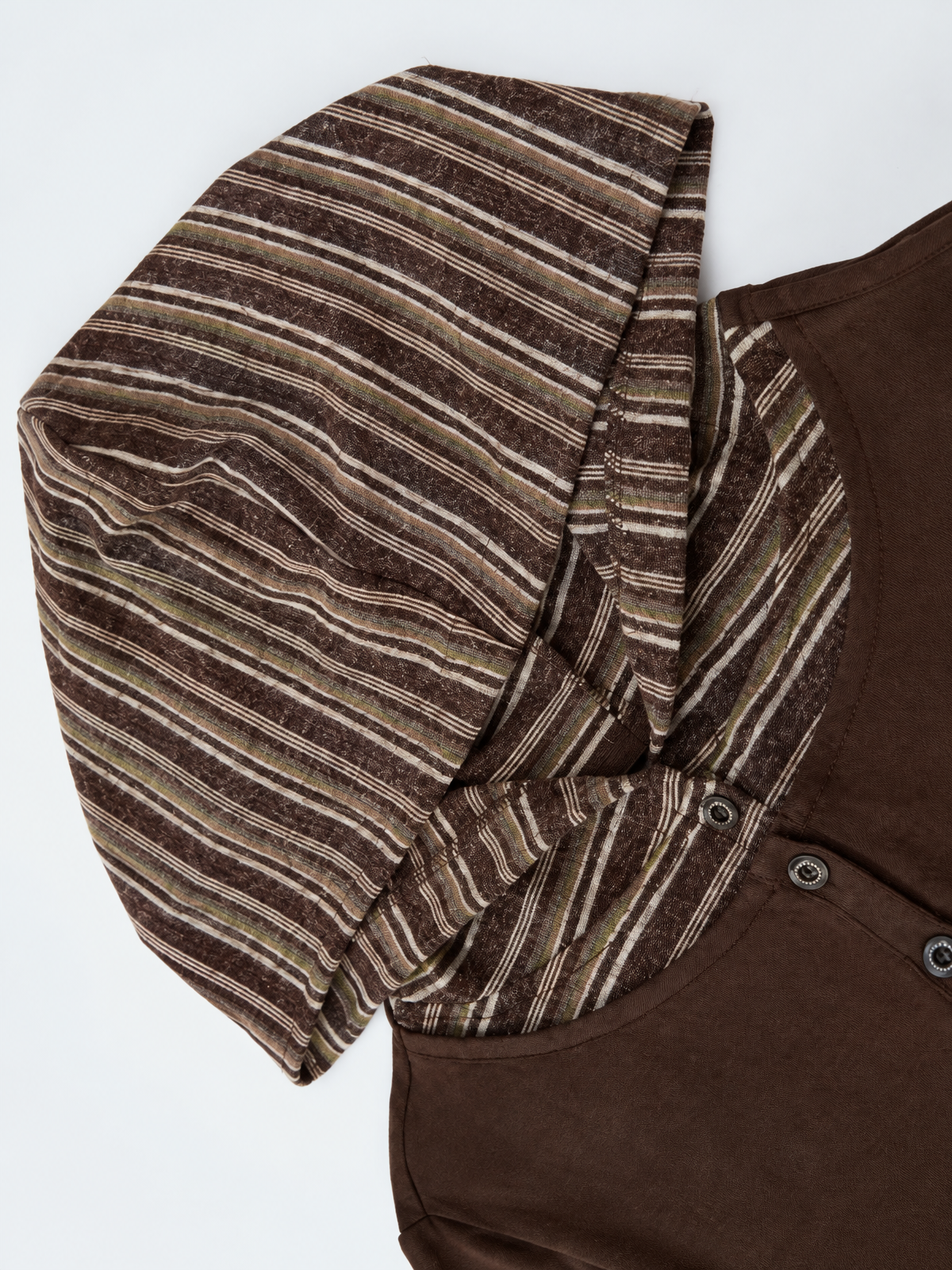 Brick Lane Semi-Sheer Distressed Knit Long Sleeve Top - Brown