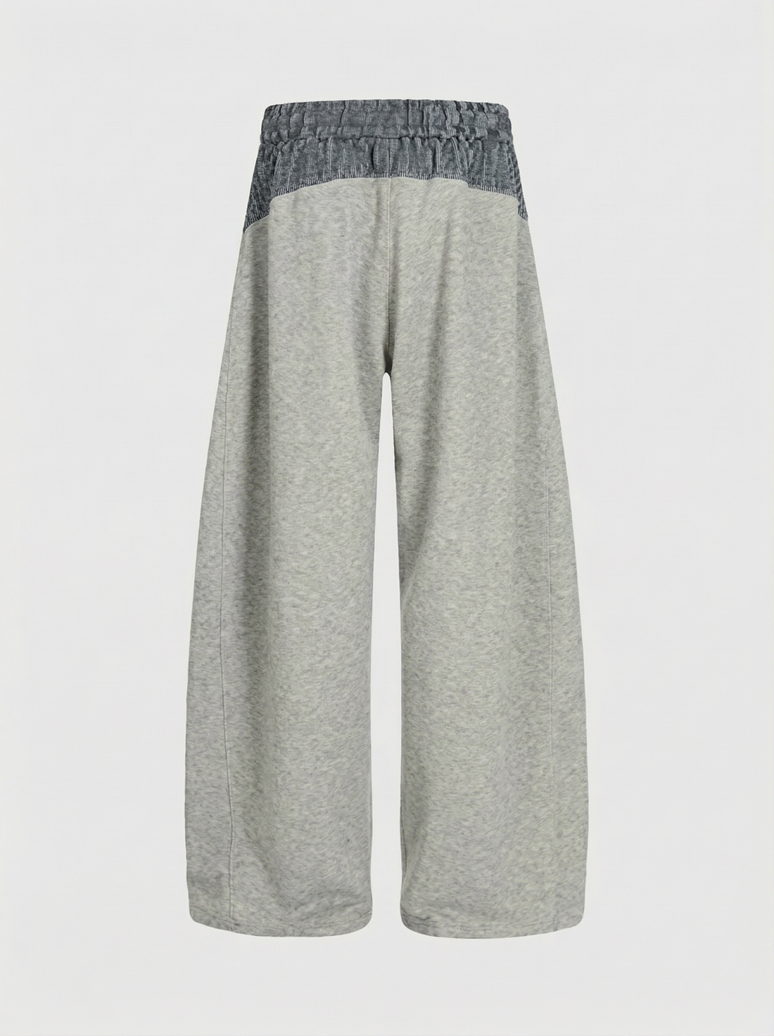 Mixed Tempo Curved Pants – Check Grey