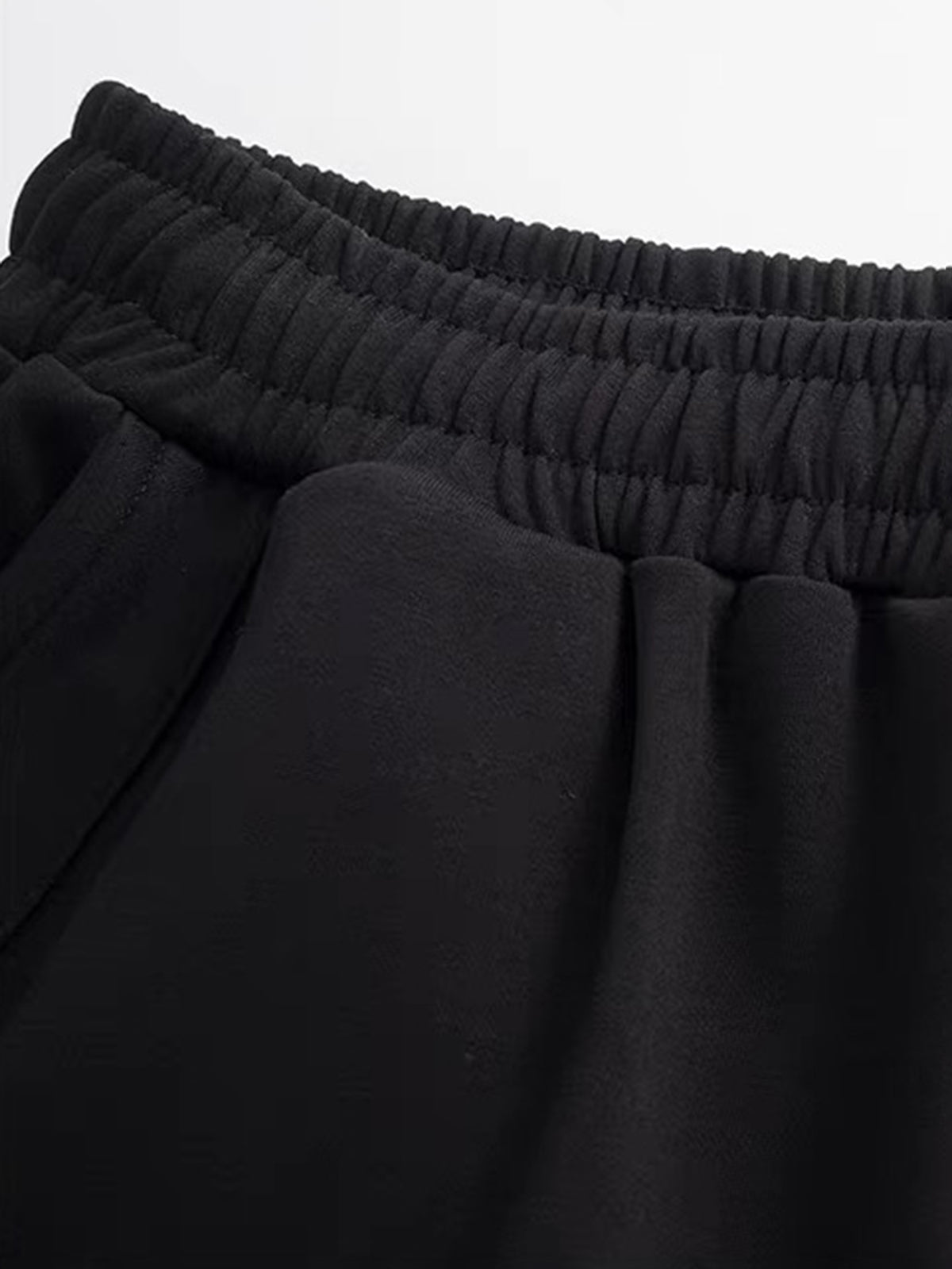 Co-ed Dorm Baggy Graphic Print Maxi Pants - Black