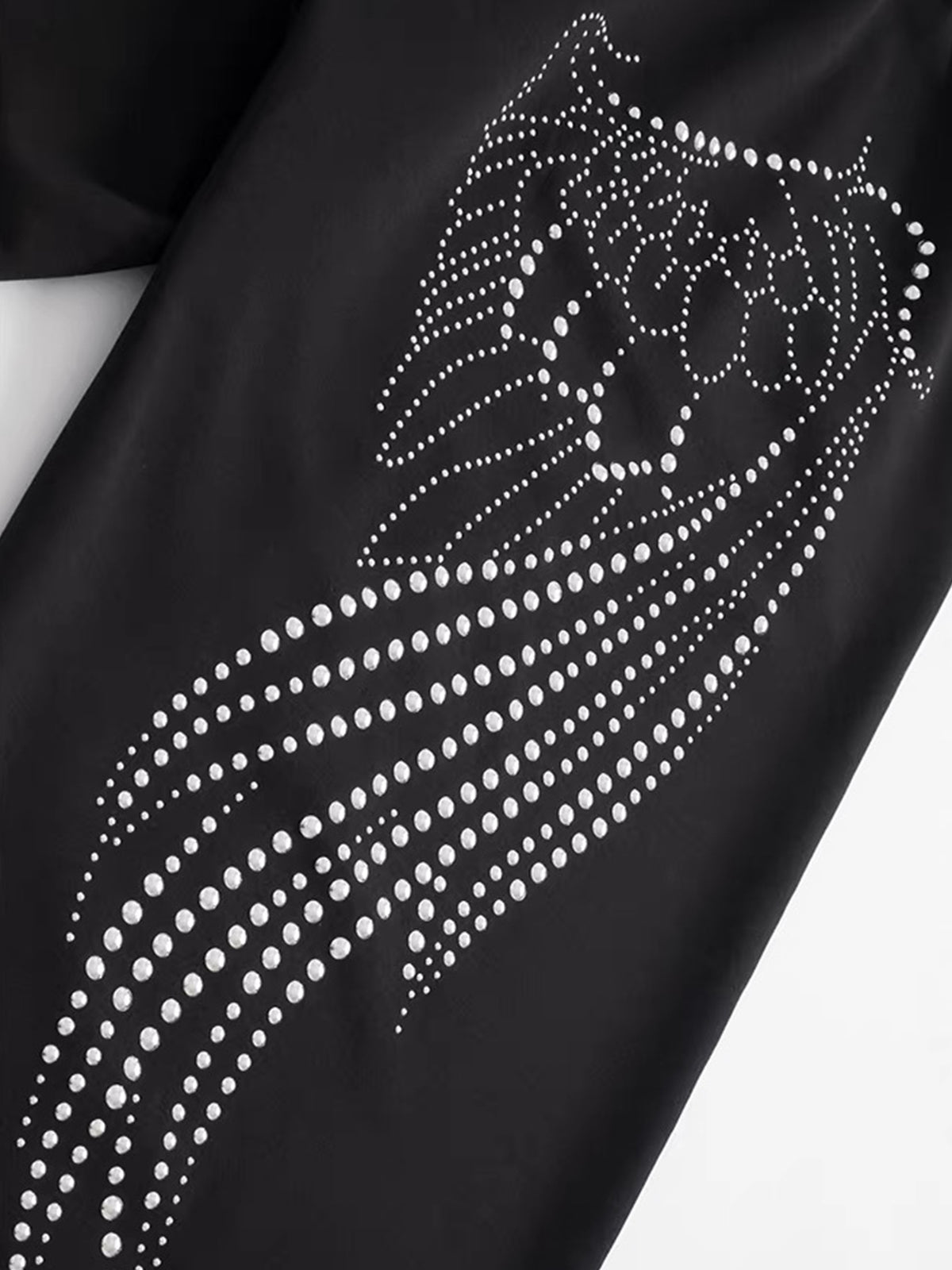 Co-ed Dorm Baggy Graphic Print Maxi Pants - Black