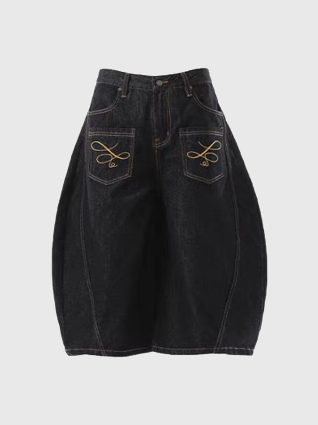 Brick Lane Wide-leg Pleated Bermuda Shorts Maxi Pants - Black