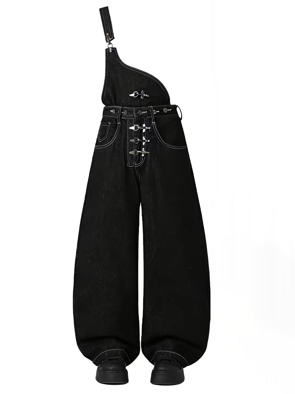 Weekday Outdoor Baggy Drawstring Balloon Maxi Pants - Black