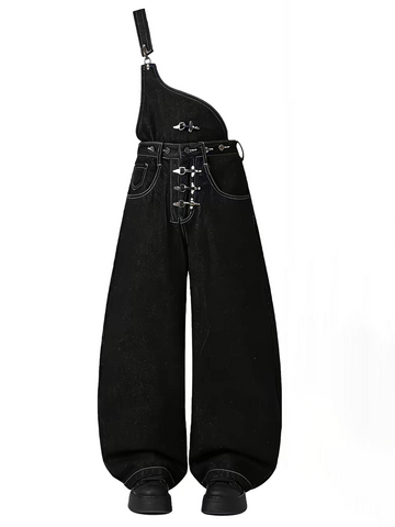 Weekday Outdoor Baggy Drawstring Balloon Maxi Pants - Black
