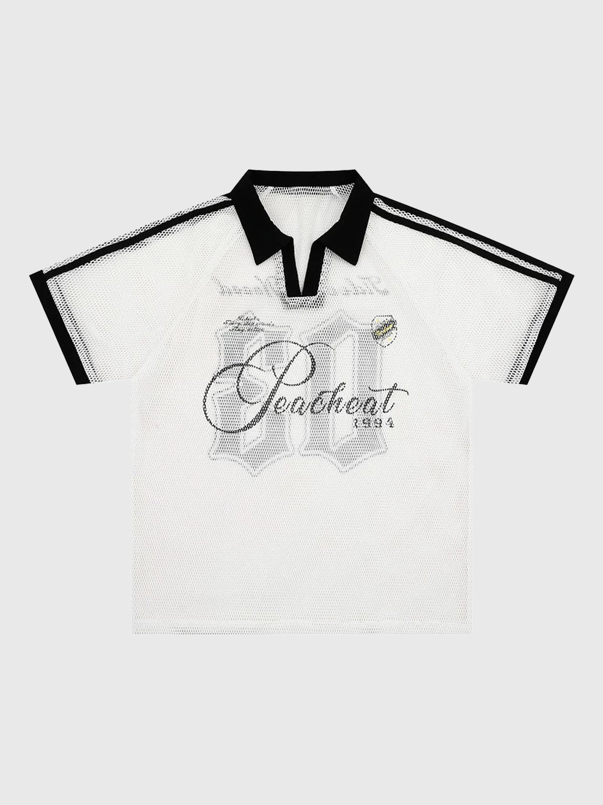 Co-ed Dorm Contrast Number Graphic Soccer Jersey - White