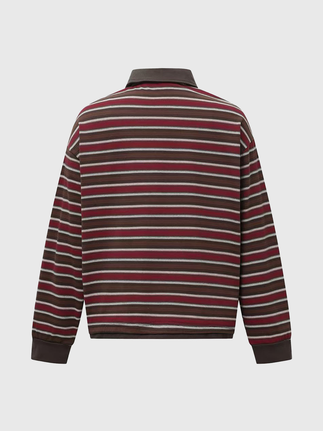 Coffee Drip Quarter Zip Sweatshirt – Brown Stripe