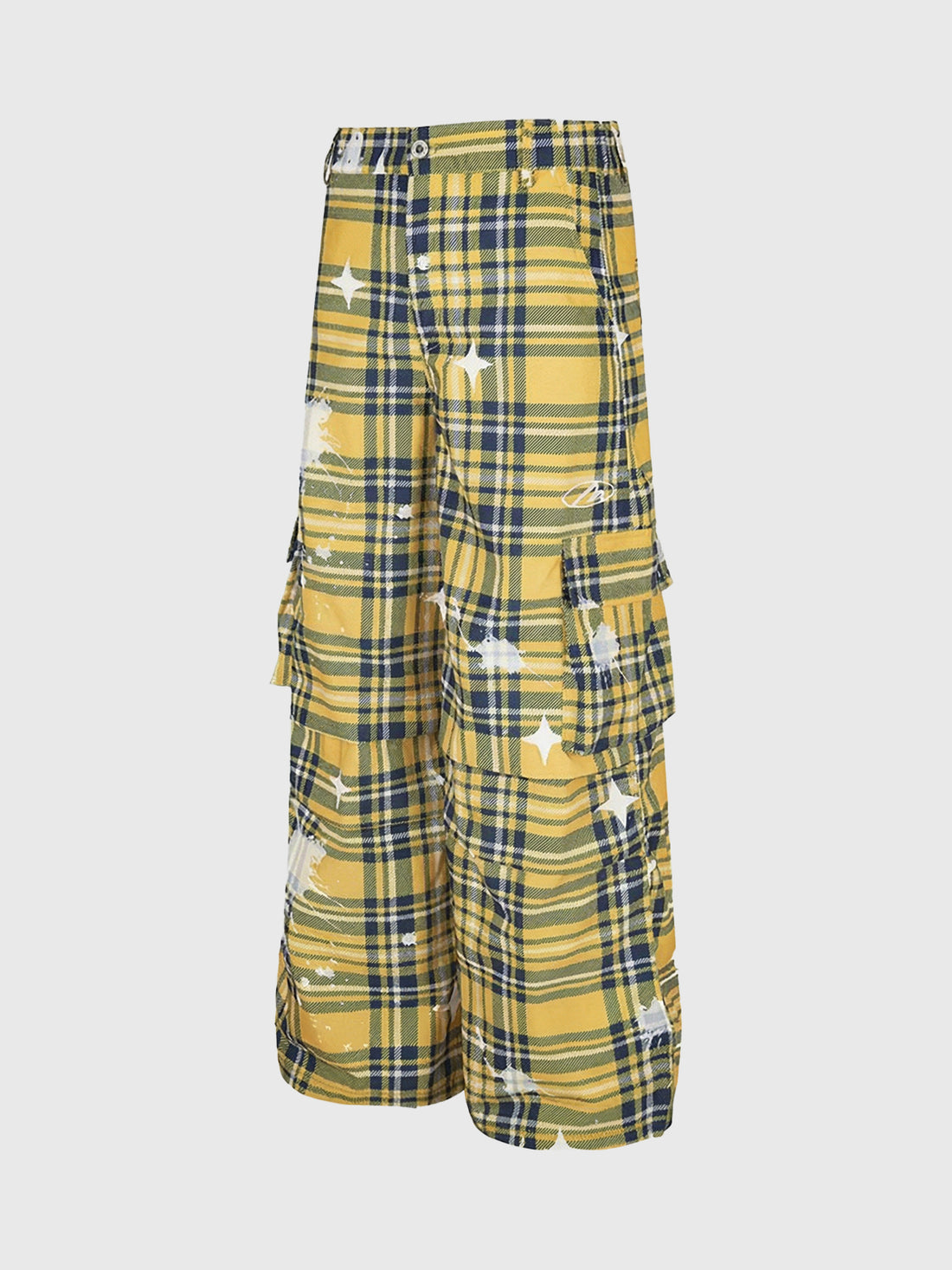 Schedule Overflow Washed Cargo Pants – Check Yellow