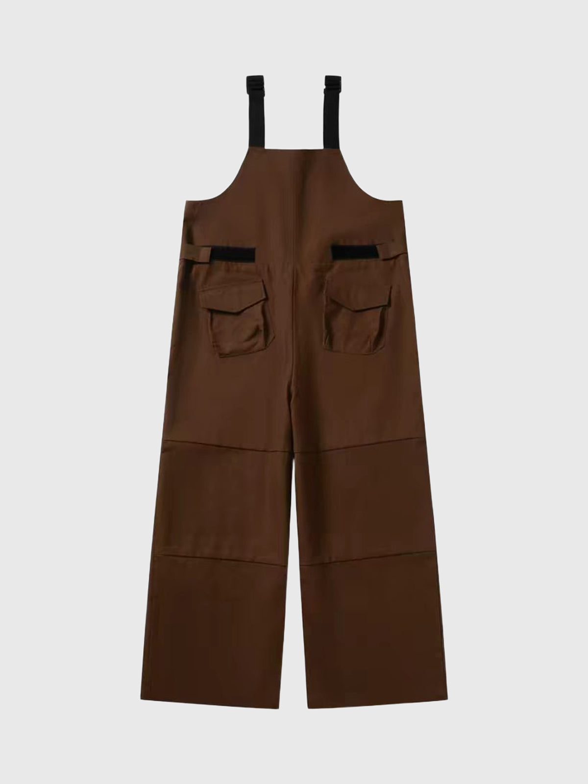 Weekday Outdoor Wide-leg Multi-Pocket Strap Cargo Jumpsuit - Brown