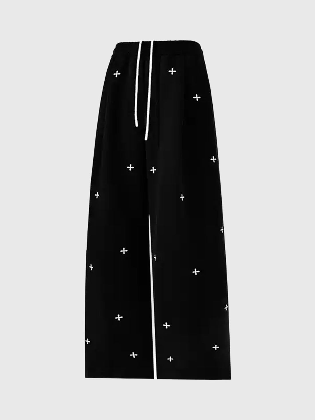 Weekday Outdoor Star Graphic Wide-Leg Sweatpants Maxi Pants - Black