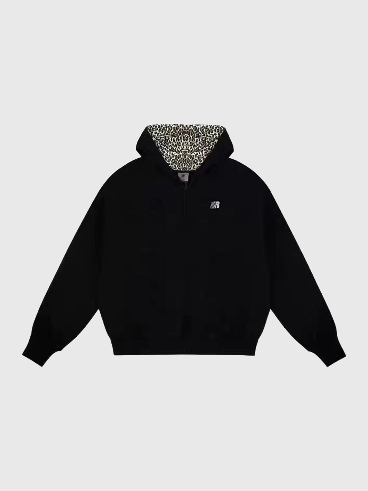 Brick Lane Contrast Lapel Zip-Up Knit Jacket - Black