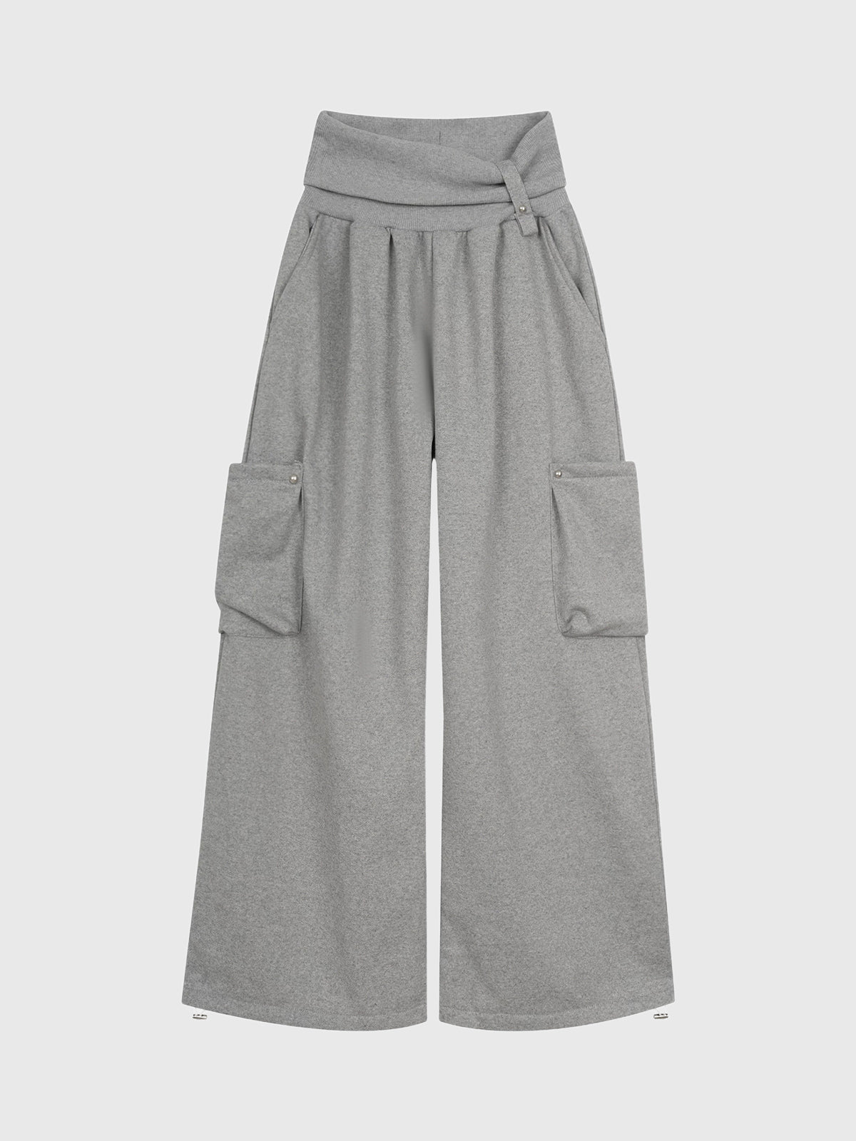 Brick Lane Wide-leg Pleated Tailored Maxi Pants - Grey