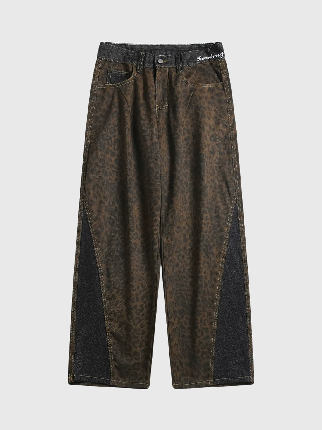 Weekday Outdoor Washed Camo Straight-Leg Maxi Pants - Brown