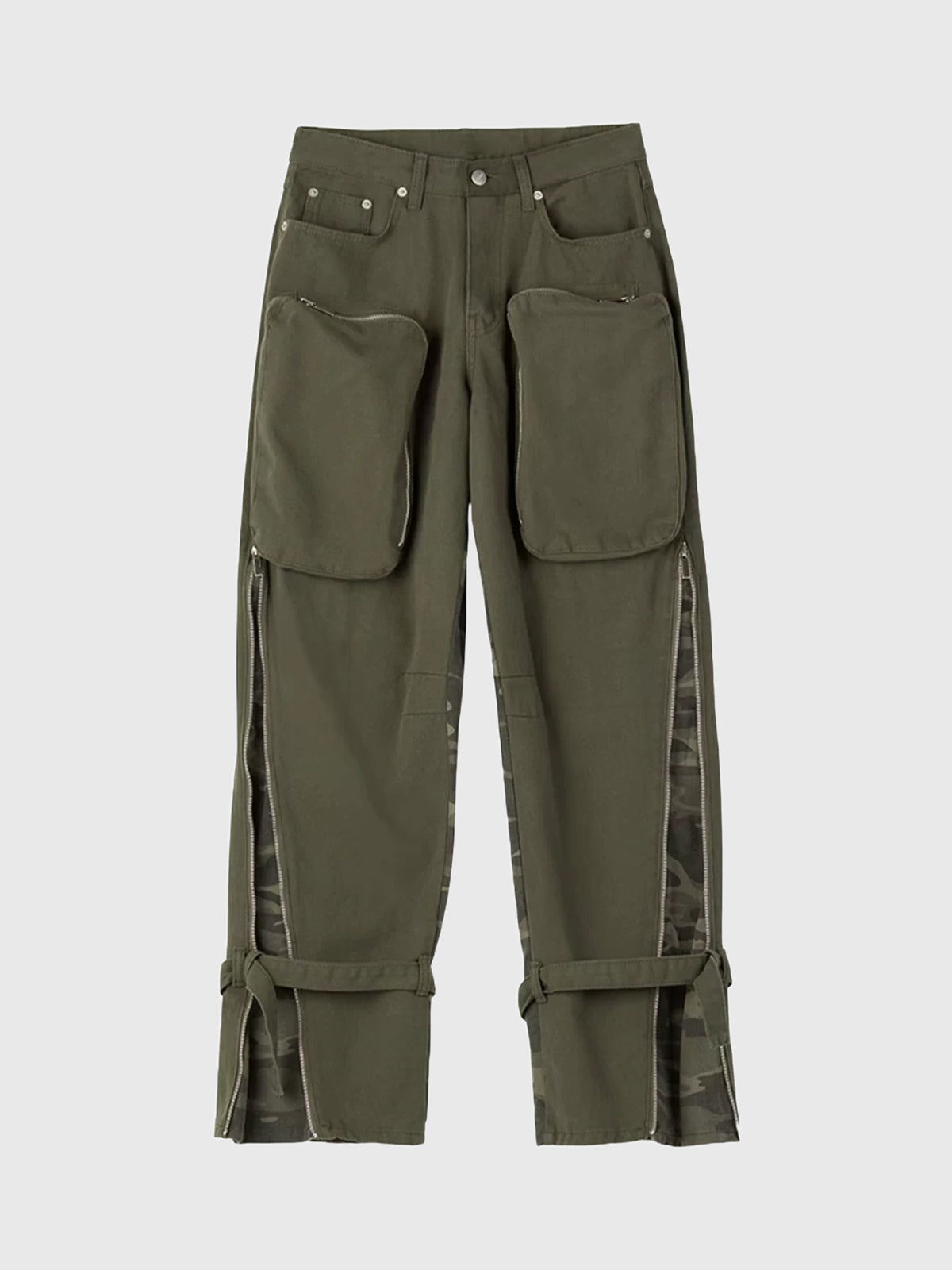 Weekday Outdoor Relaxed Wide-Leg Parachute Maxi Pants - Olive