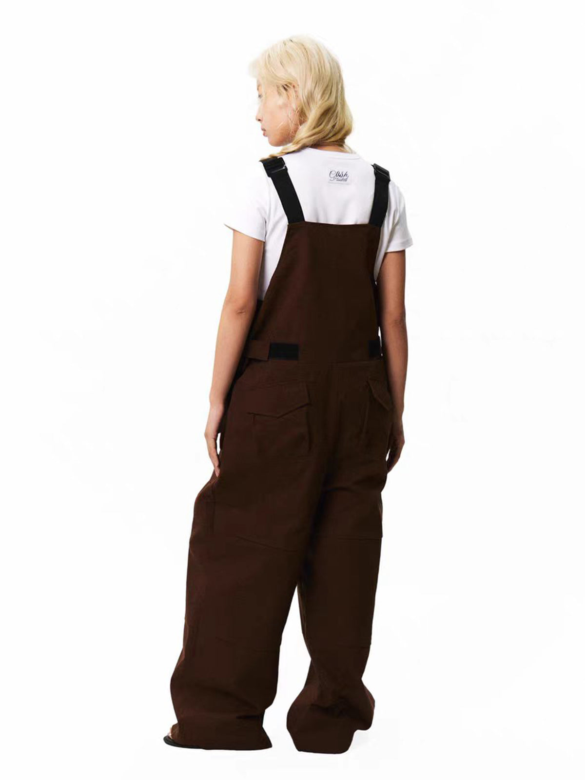 Weekday Outdoor Wide-leg Multi-Pocket Strap Cargo Jumpsuit - Brown