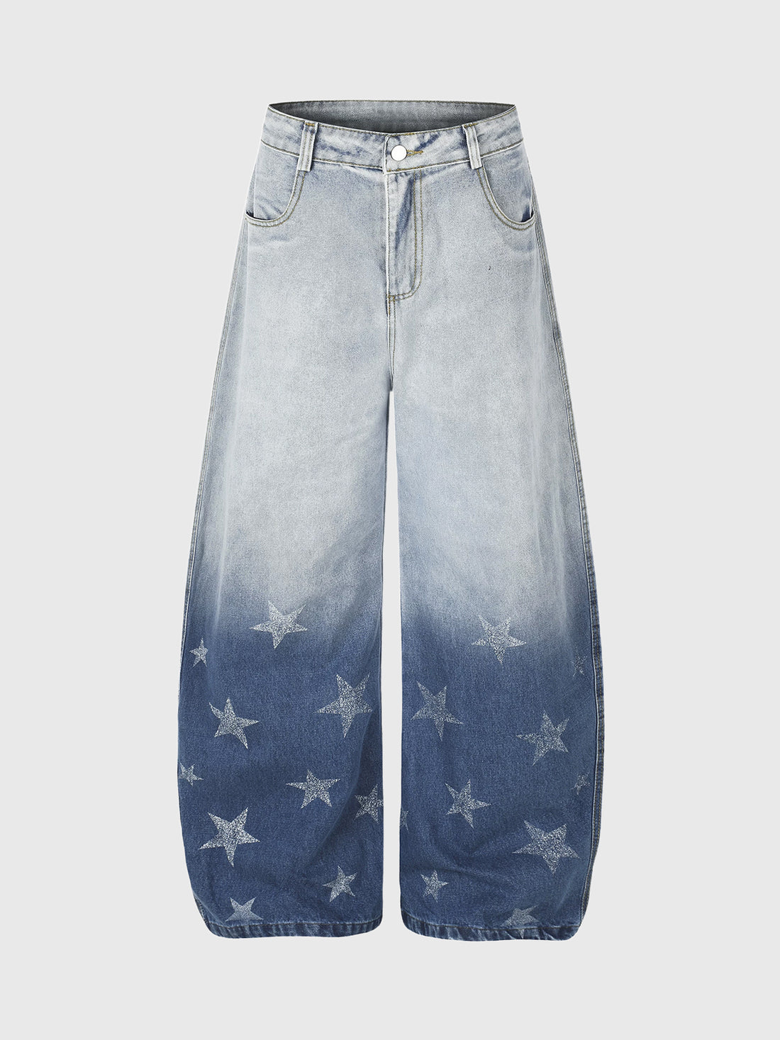 Brick Lane Low-Rise Slim Flared Denim Maxi Pants - Light Blue