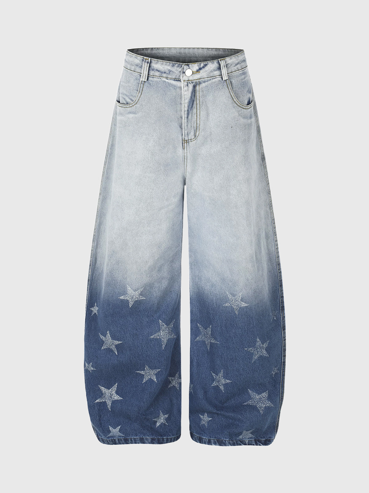 Brick Lane Low-Rise Slim Flared Denim Maxi Pants - Light Blue
