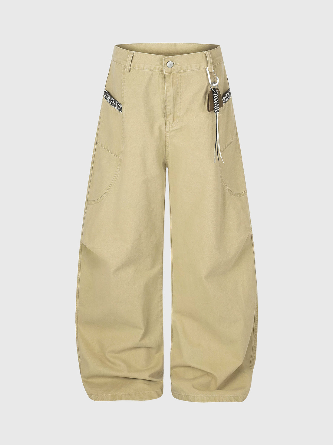 Weekday Outdoor Drawstring Parachute Wide-Leg Maxi Pants - Khaki