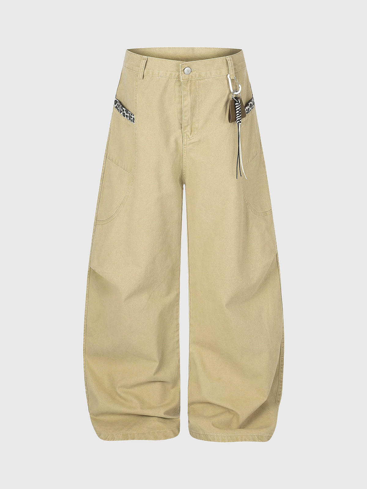 Weekday Outdoor Drawstring Parachute Wide-Leg Maxi Pants - Khaki