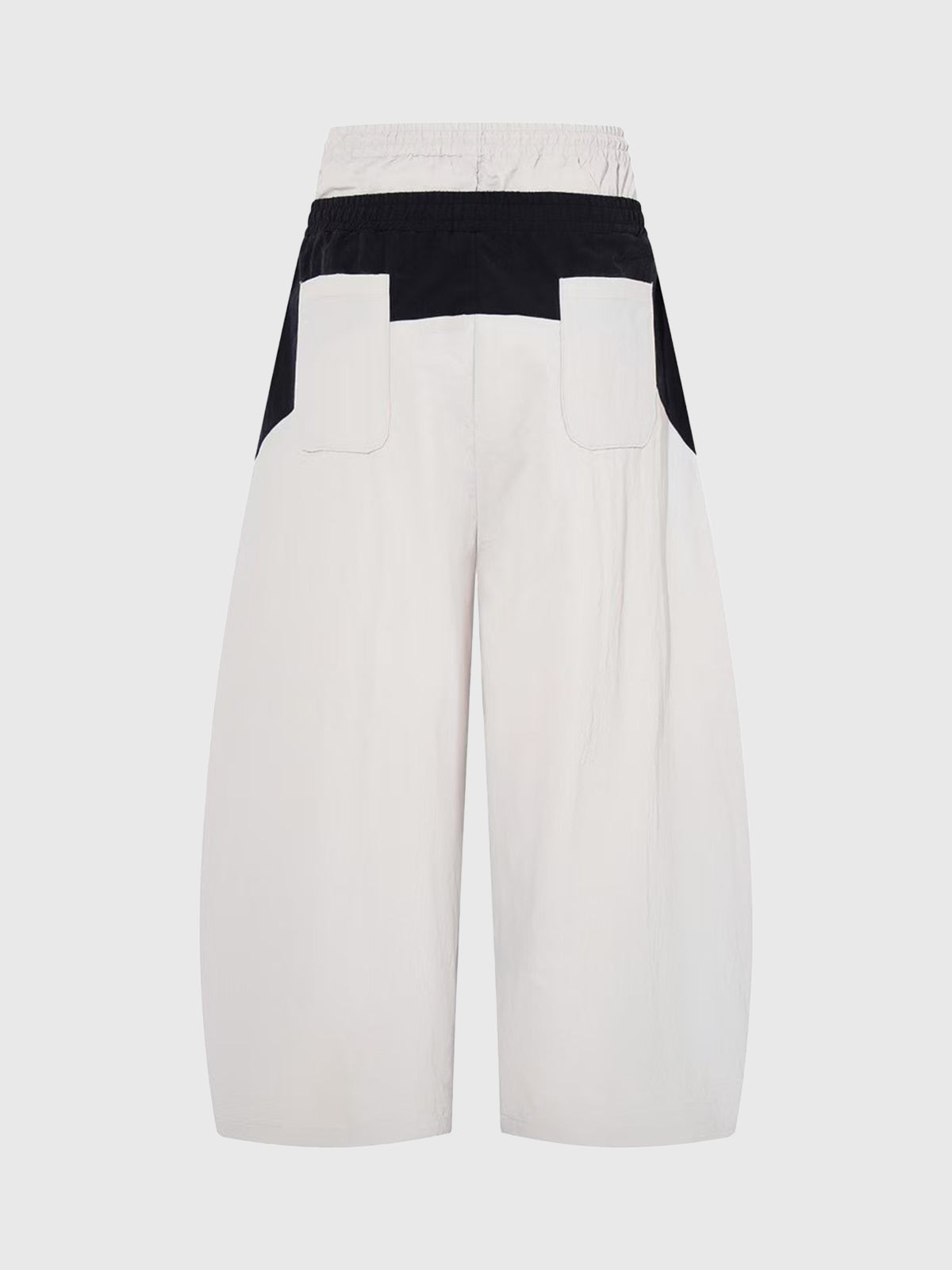 Dual Tone Barrel Jeans - Black White