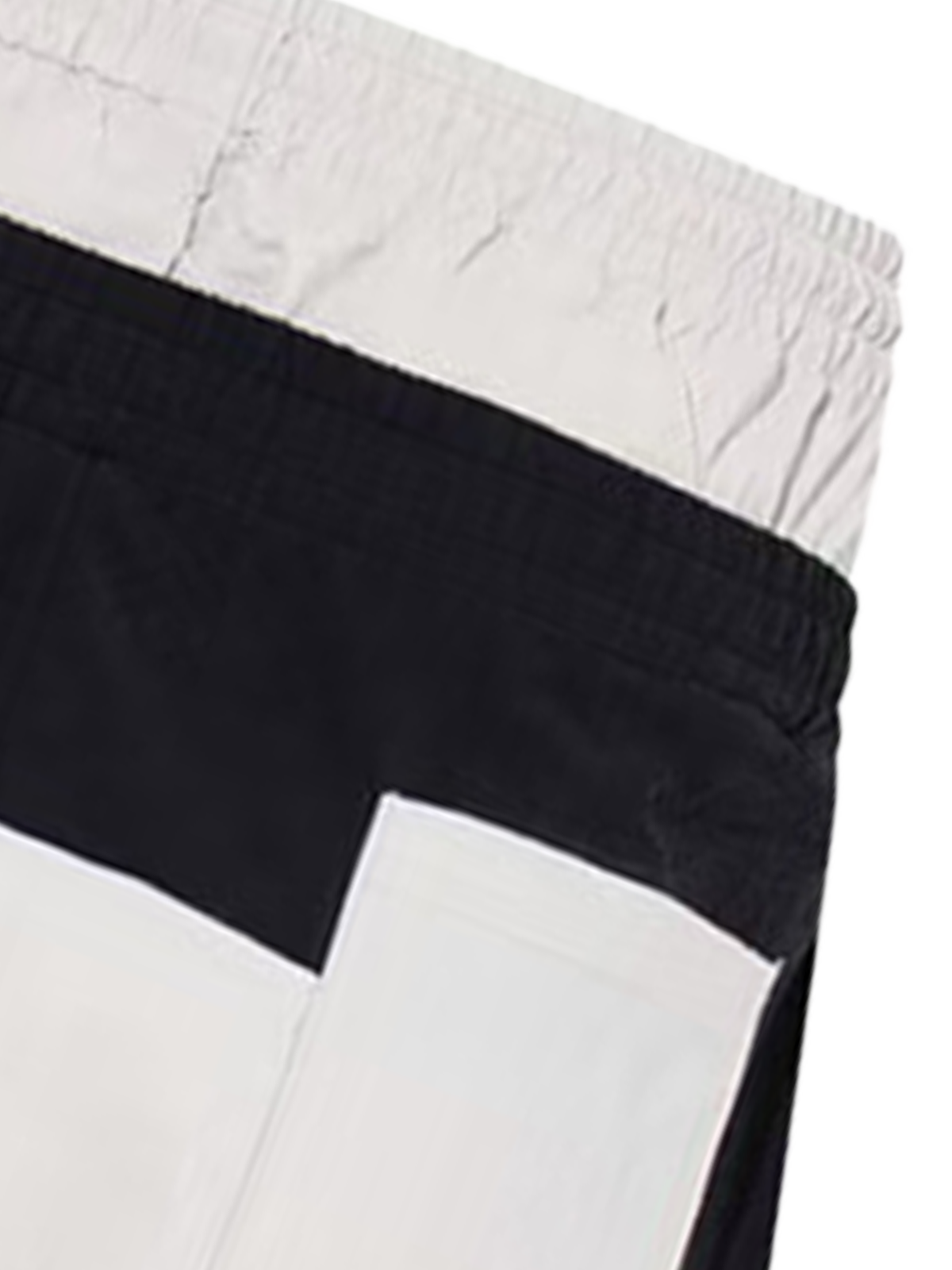 Dual Tone Barrel Jeans - Black White