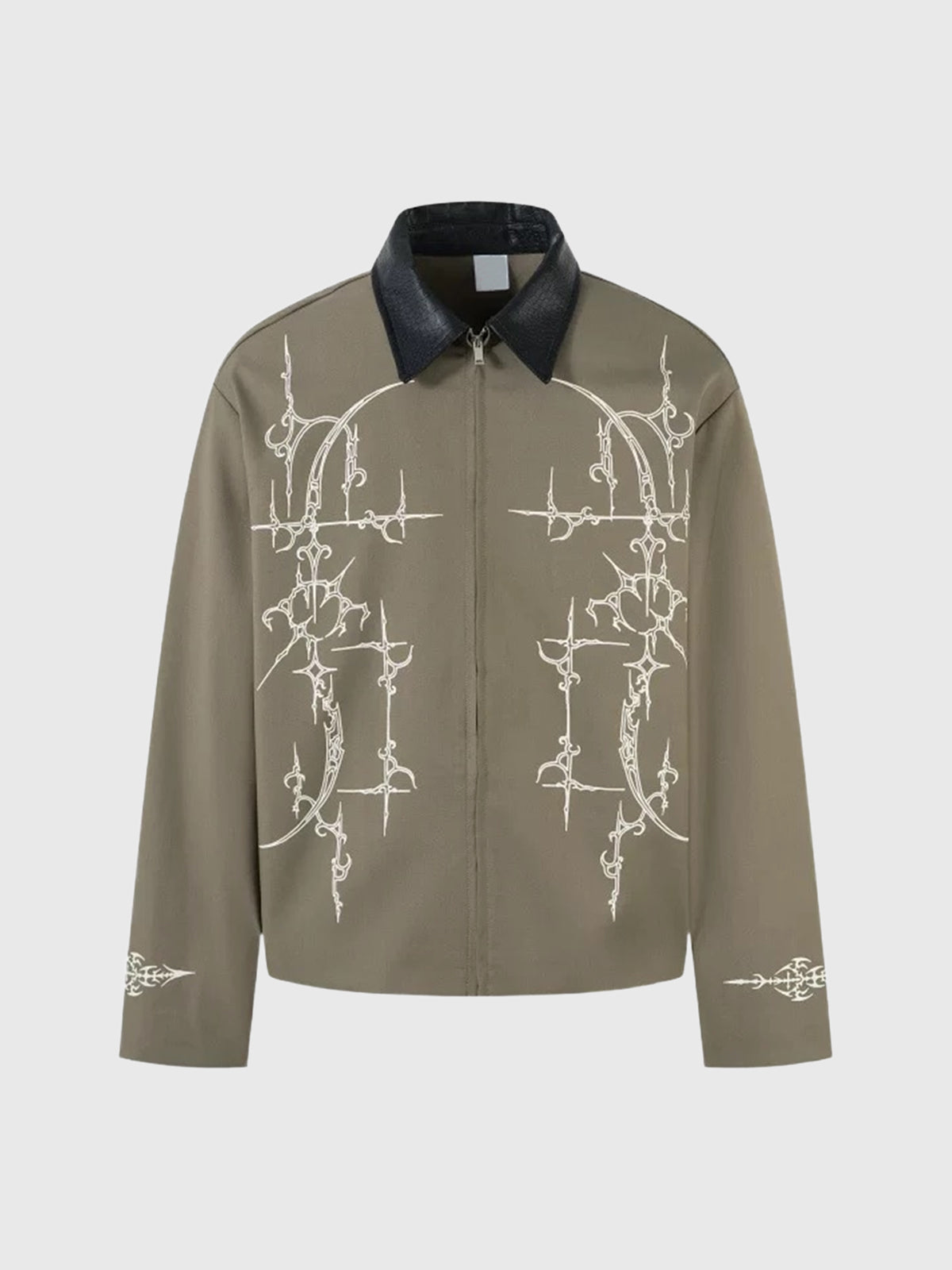 Co-ed Dorm Baggy Seamed Workwear Jacket - Brown