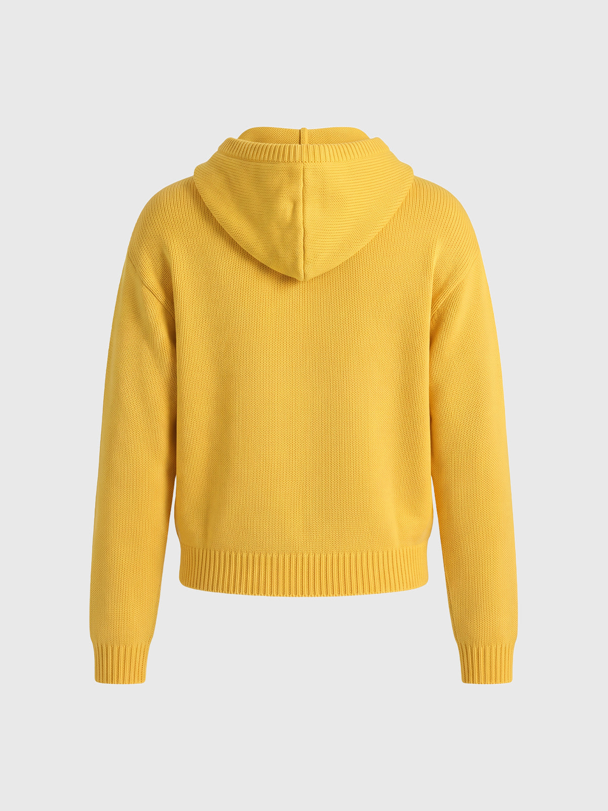 Co-ed Dorm Baggy Heart Print Zip-up Hoodie - Yellow