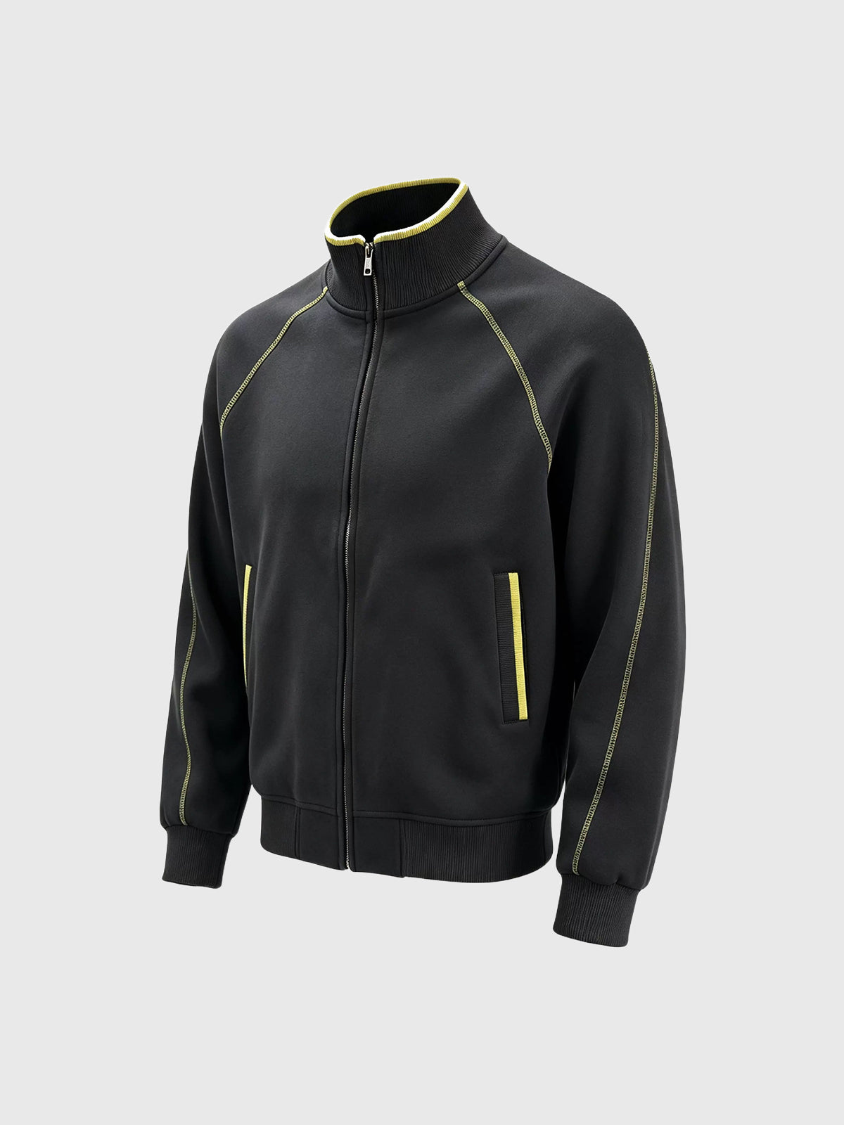 Weekday Outdoor Baggy High-Neck Zip-up Jacket - Black