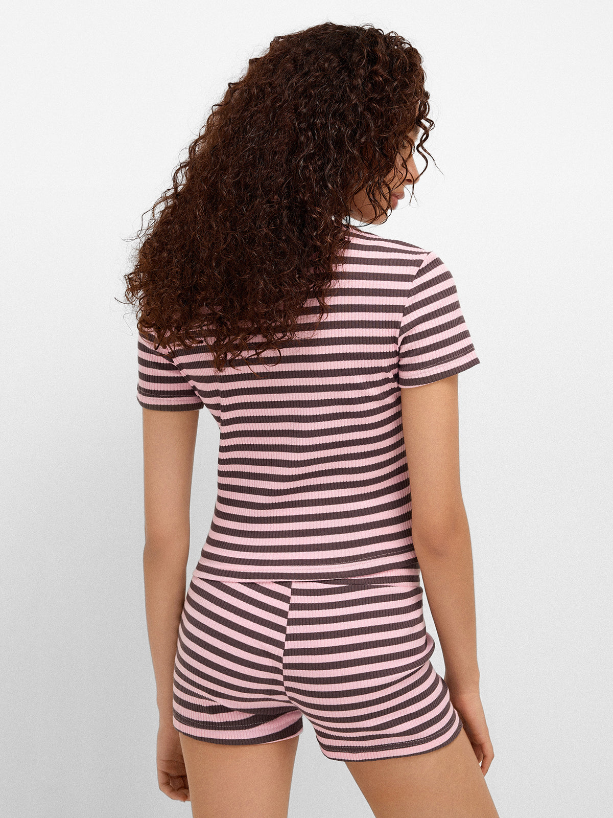 Wicked Apple Lounge Set Tee – Bubble Pink