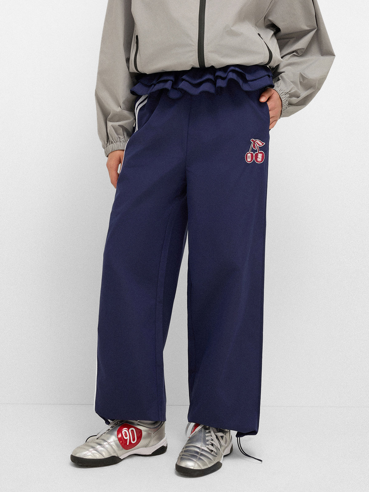 Cherry Line Track Pants – Navy