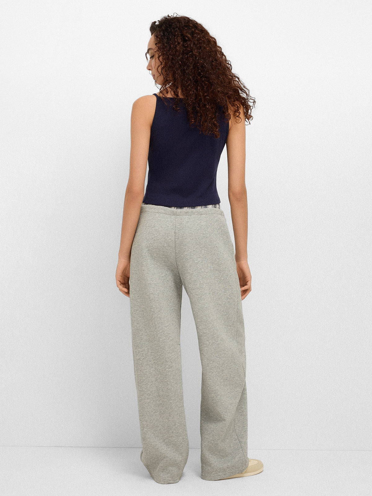 Check Bow Cami Top – Ink Navy