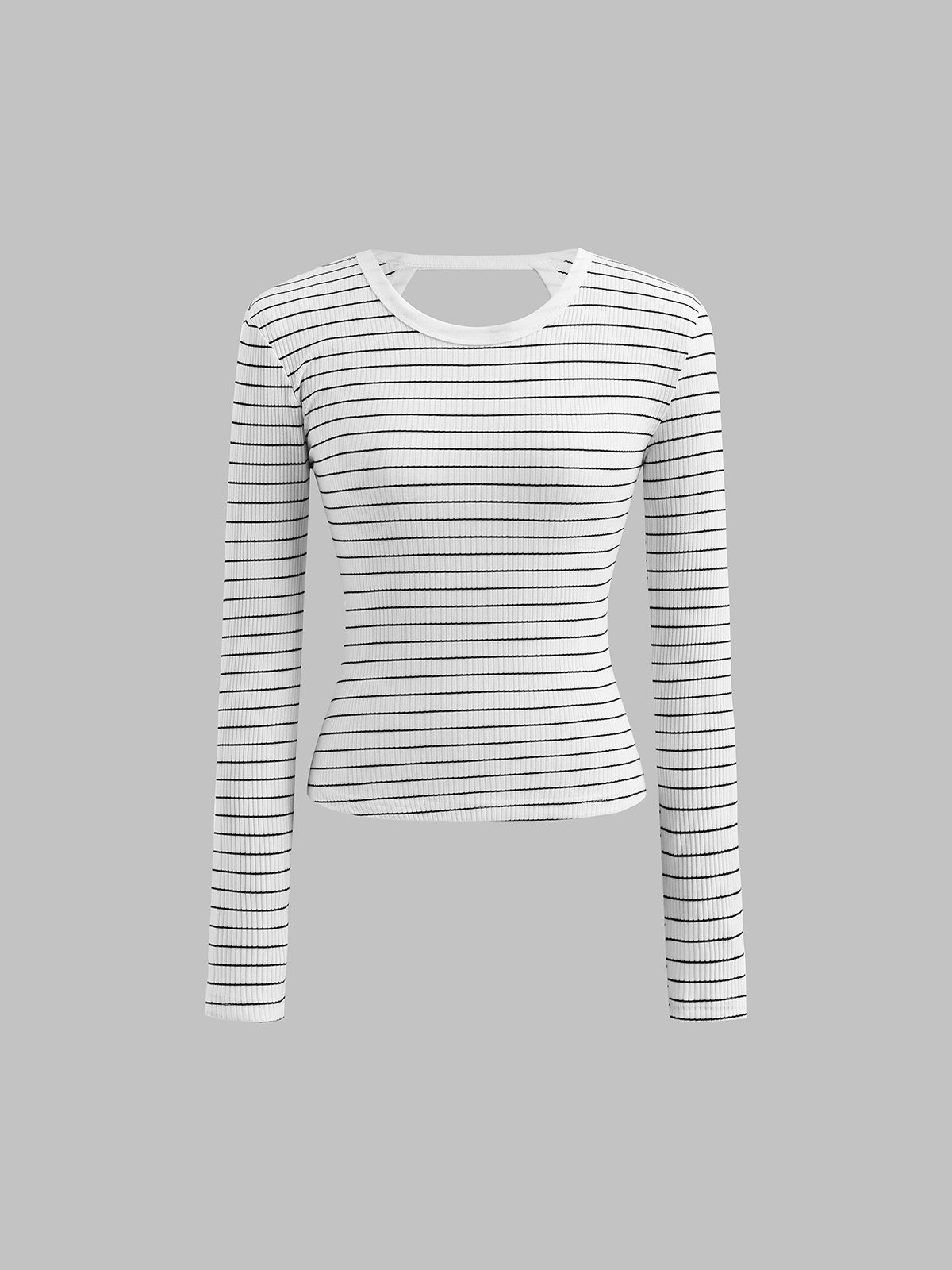 Segment Play Stripe Sleeve Top – Cream Ink