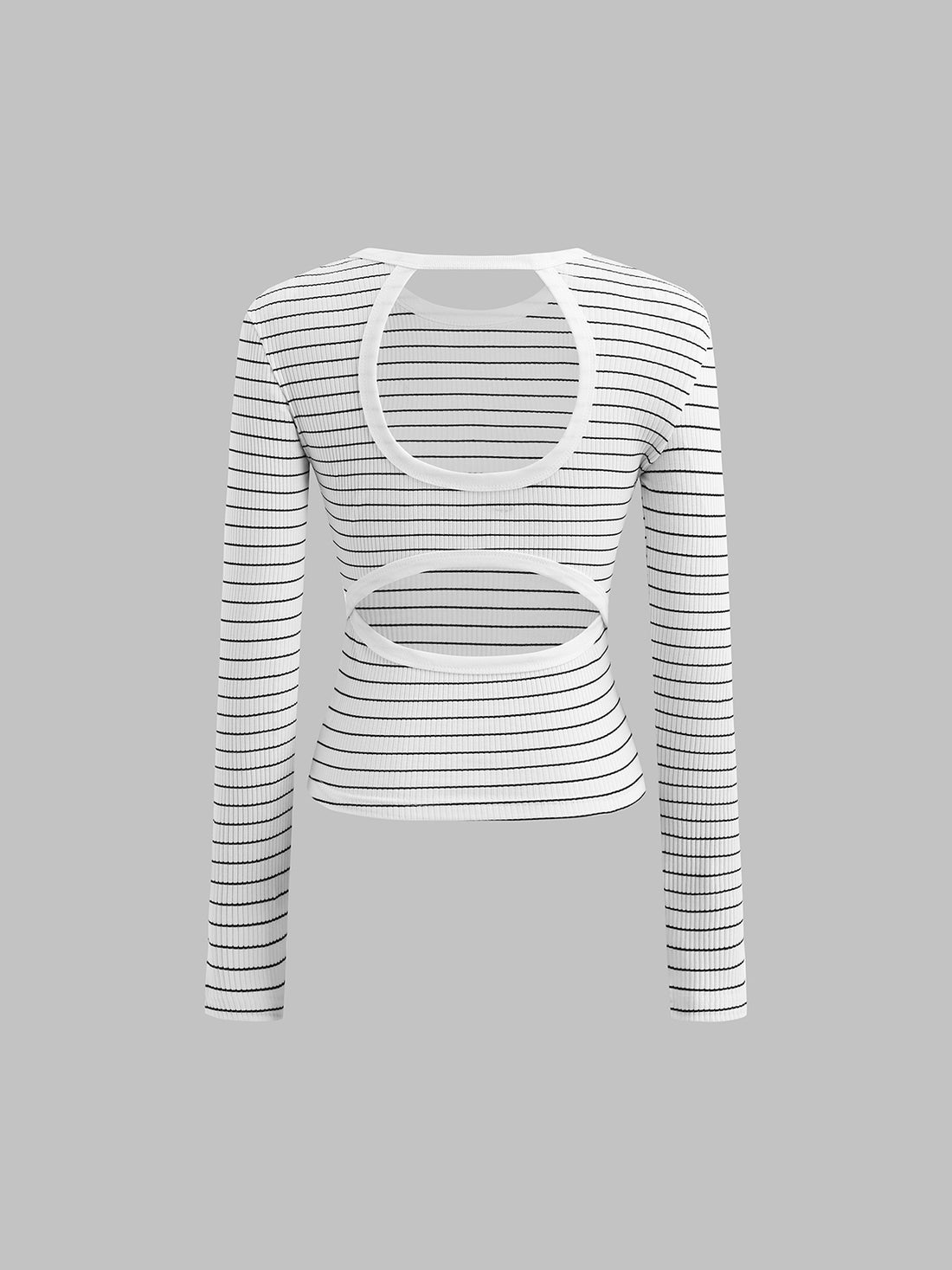 Segment Play Stripe Sleeve Top – Cream Ink