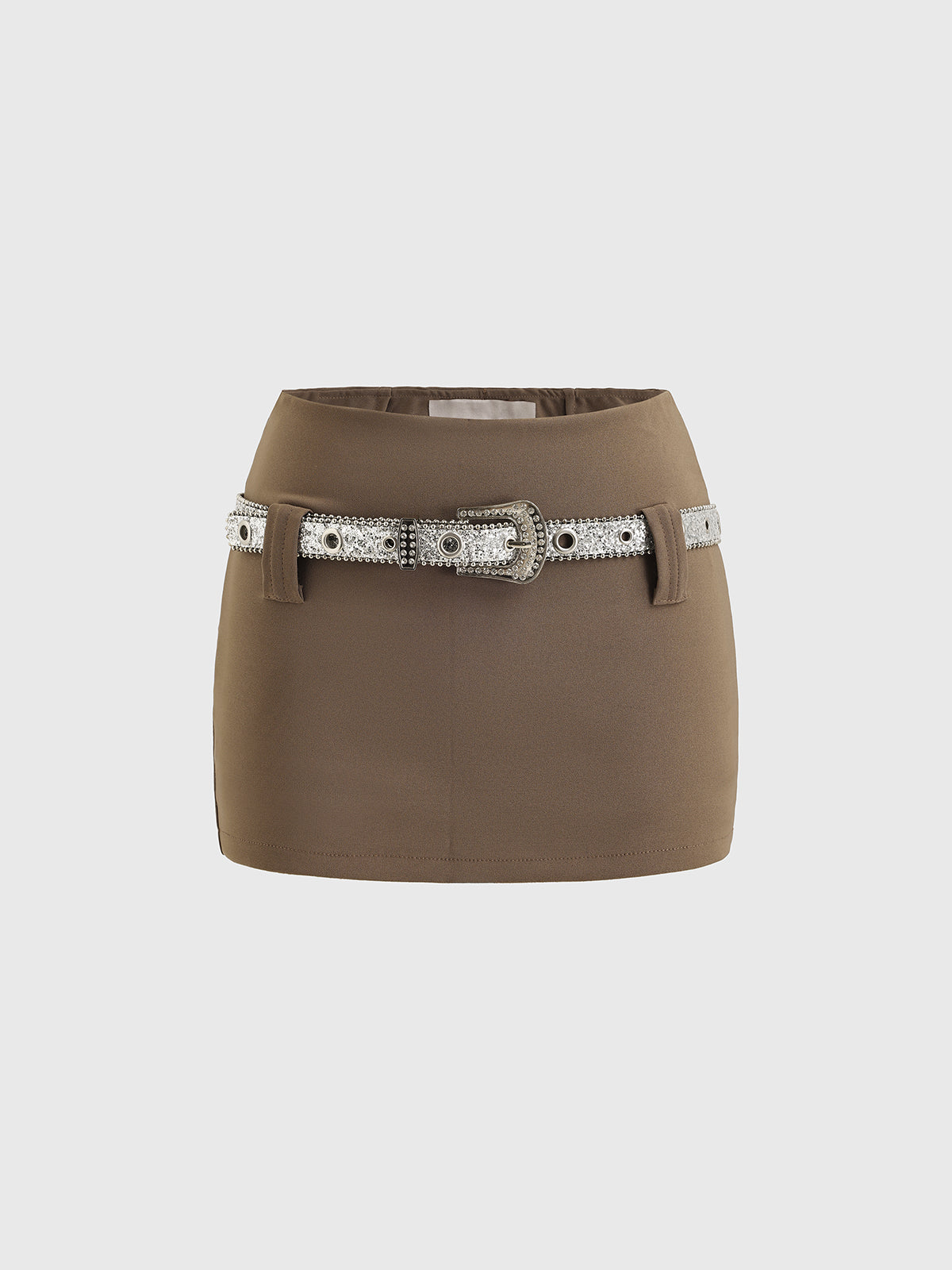 Start the Engine Mini Skirt – Dust Brown