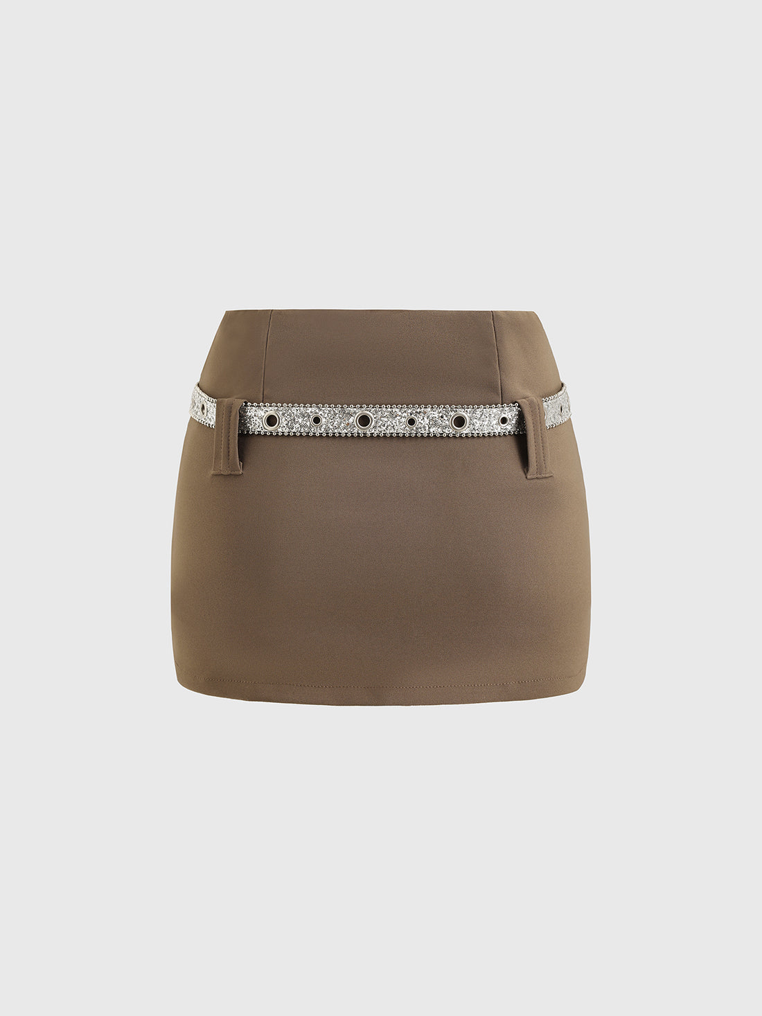 Start the Engine Mini Skirt – Dust Brown