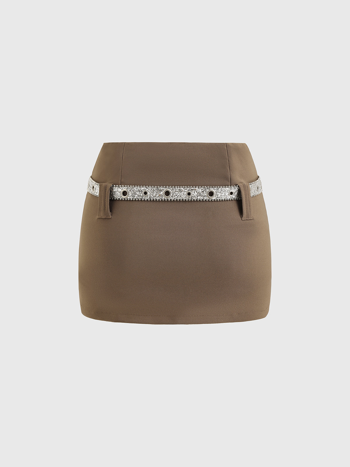 Start the Engine Mini Skirt – Dust Brown