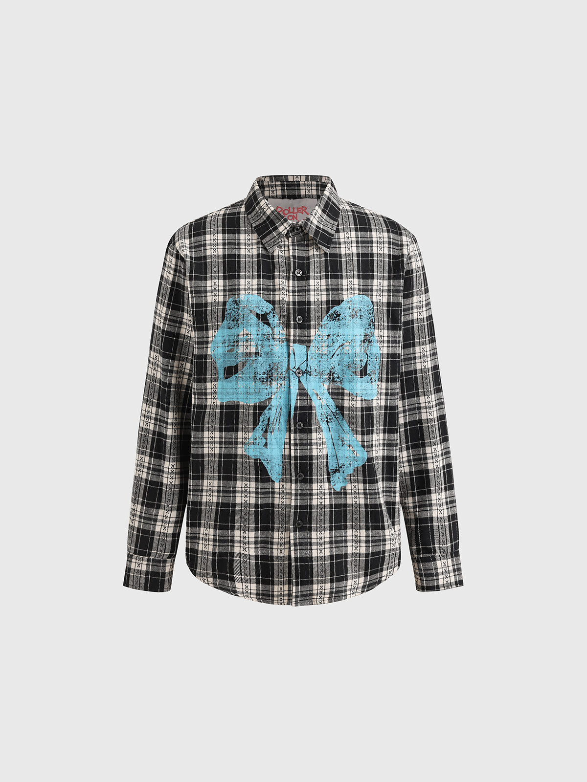 Soft Threat Bow Shirt – Shadow Check