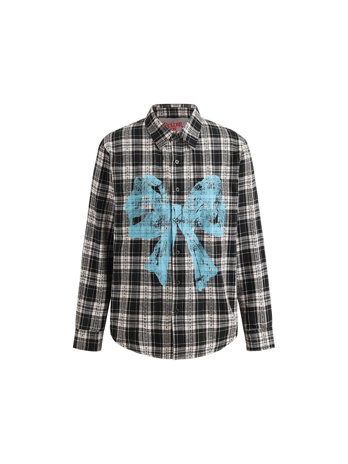 Soft Threat Bow Shirt – Shadow Check