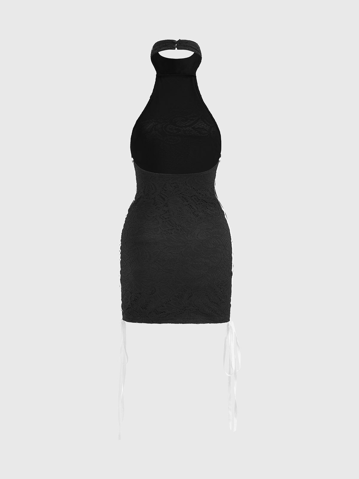 Held Breath Lace Halter Top – Black