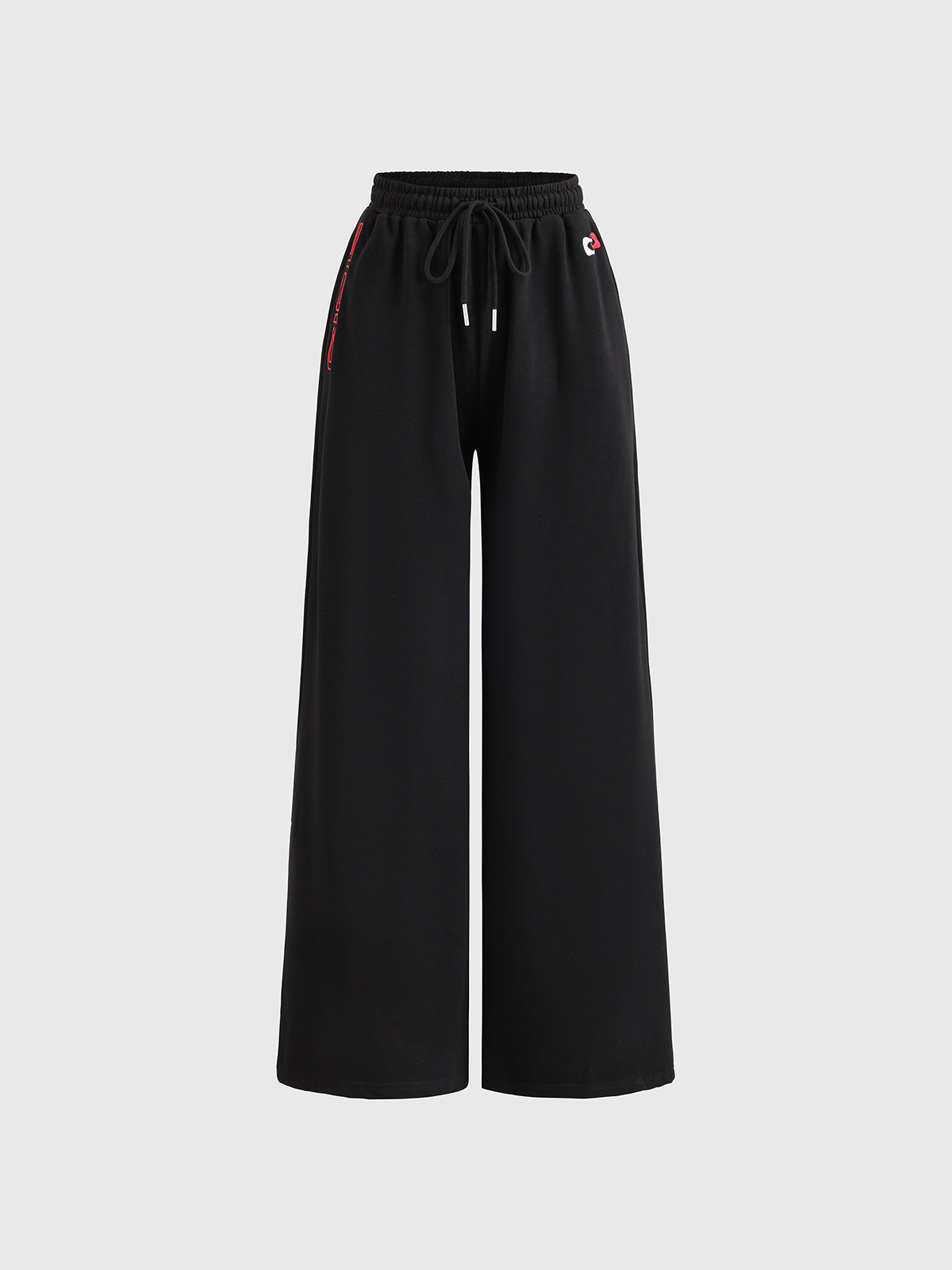 Split Power Wide Training Pants – Black Red