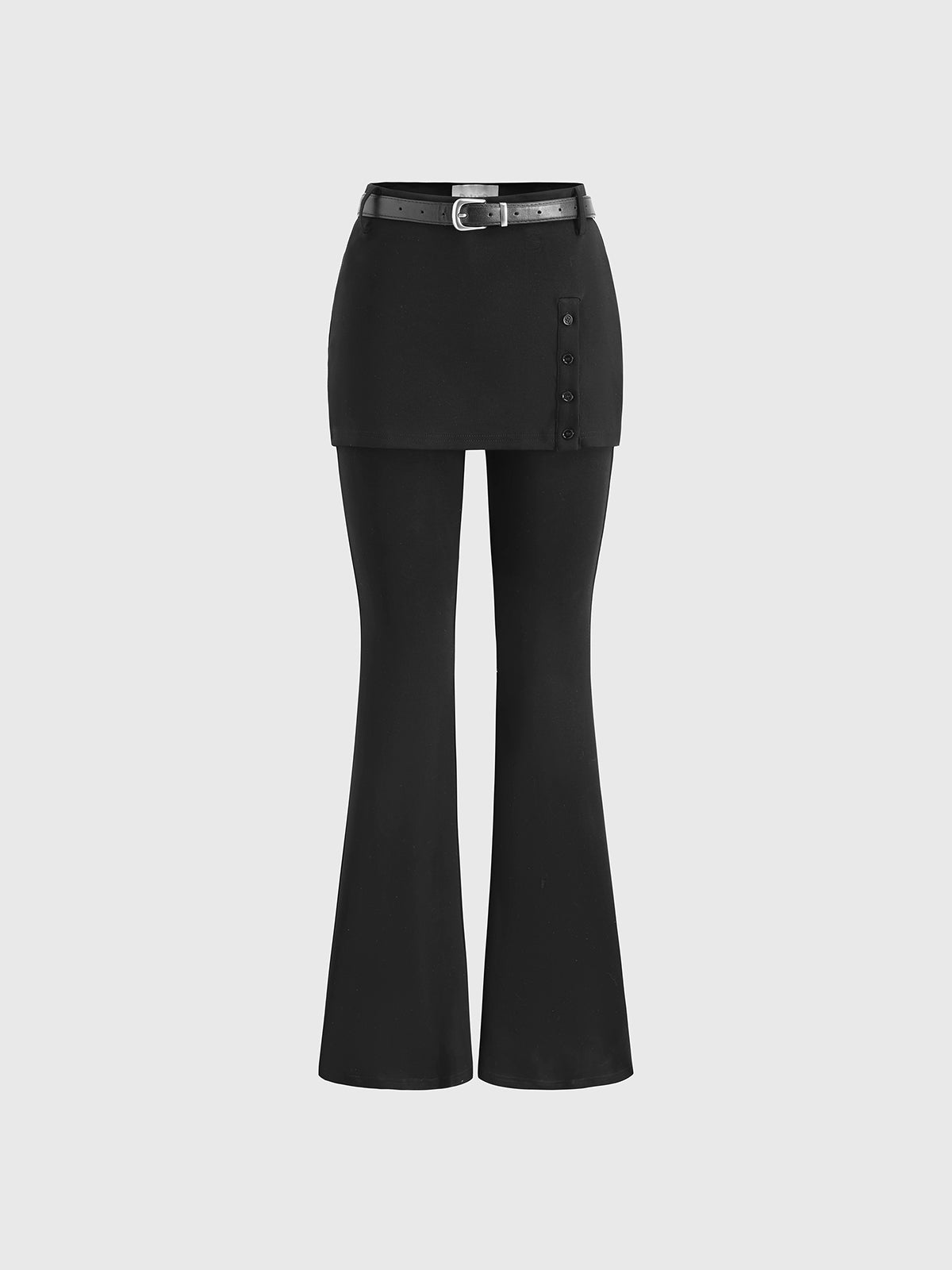 Smart Office Hours Layered Pants – Ink Black