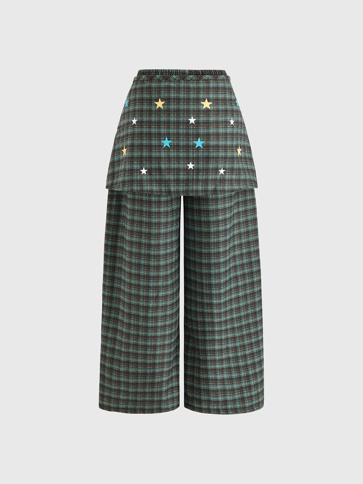 Double Vision Check Cut Pants – Forest Green