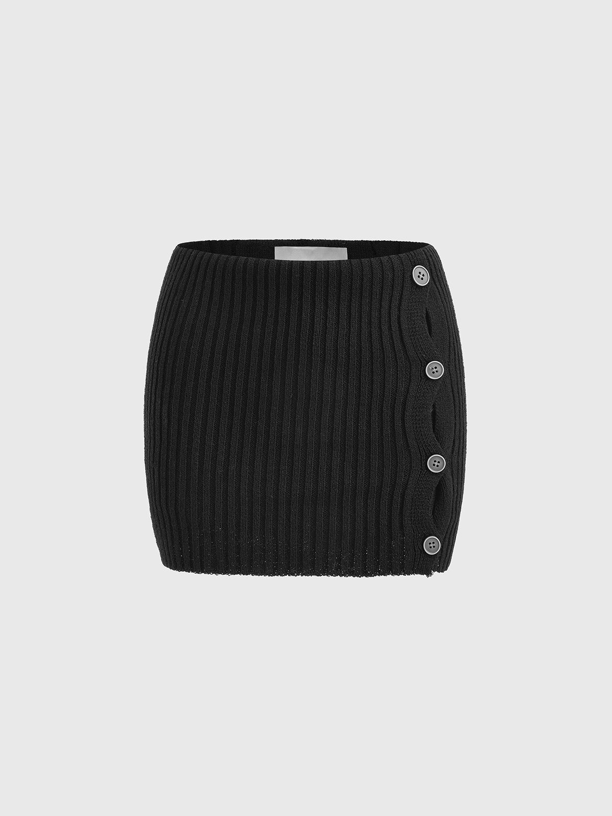 Open The book to Find a Knit  Skirt – Jet Black.