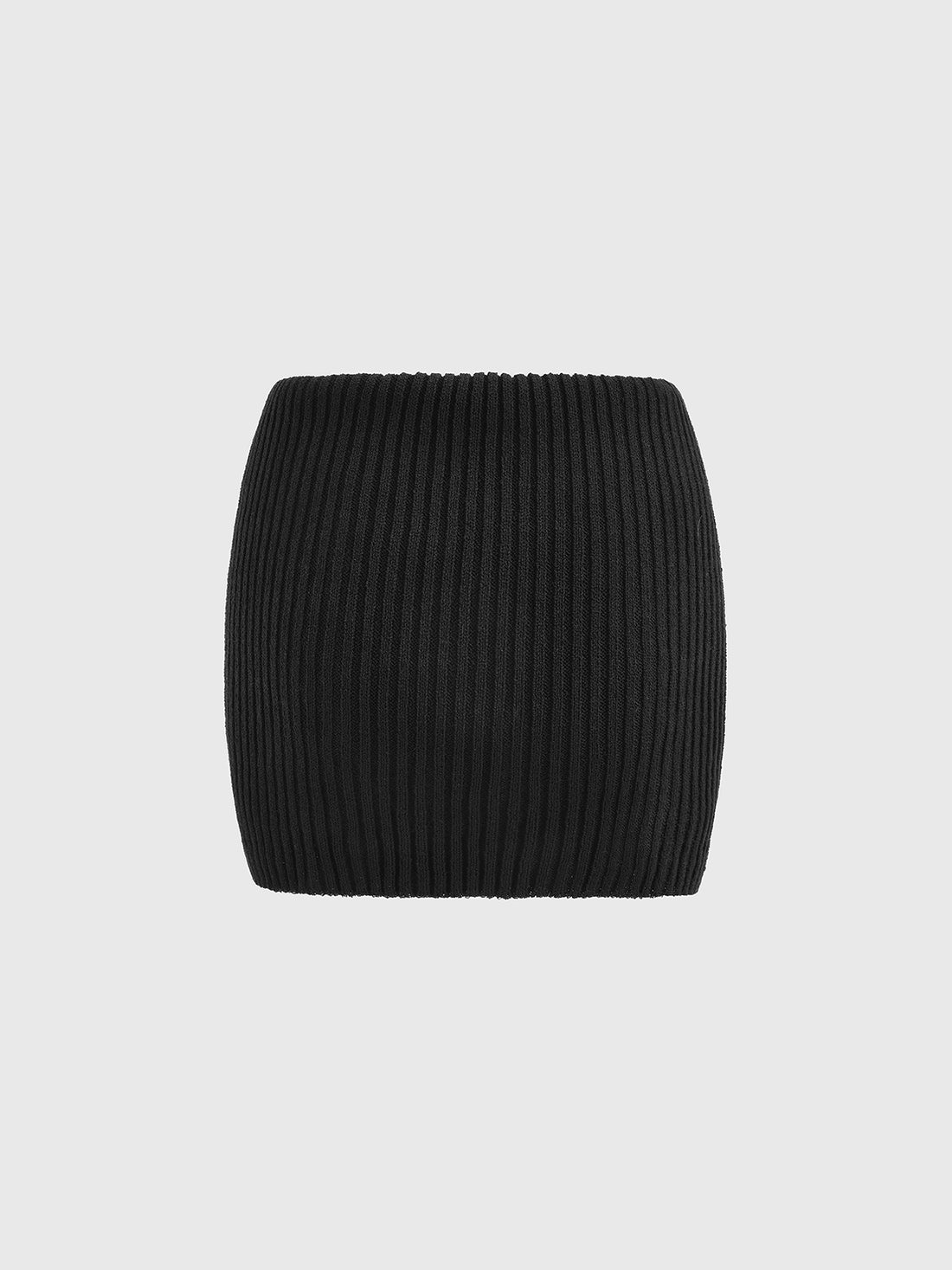 Open The book to Find a Knit  Skirt – Jet Black.