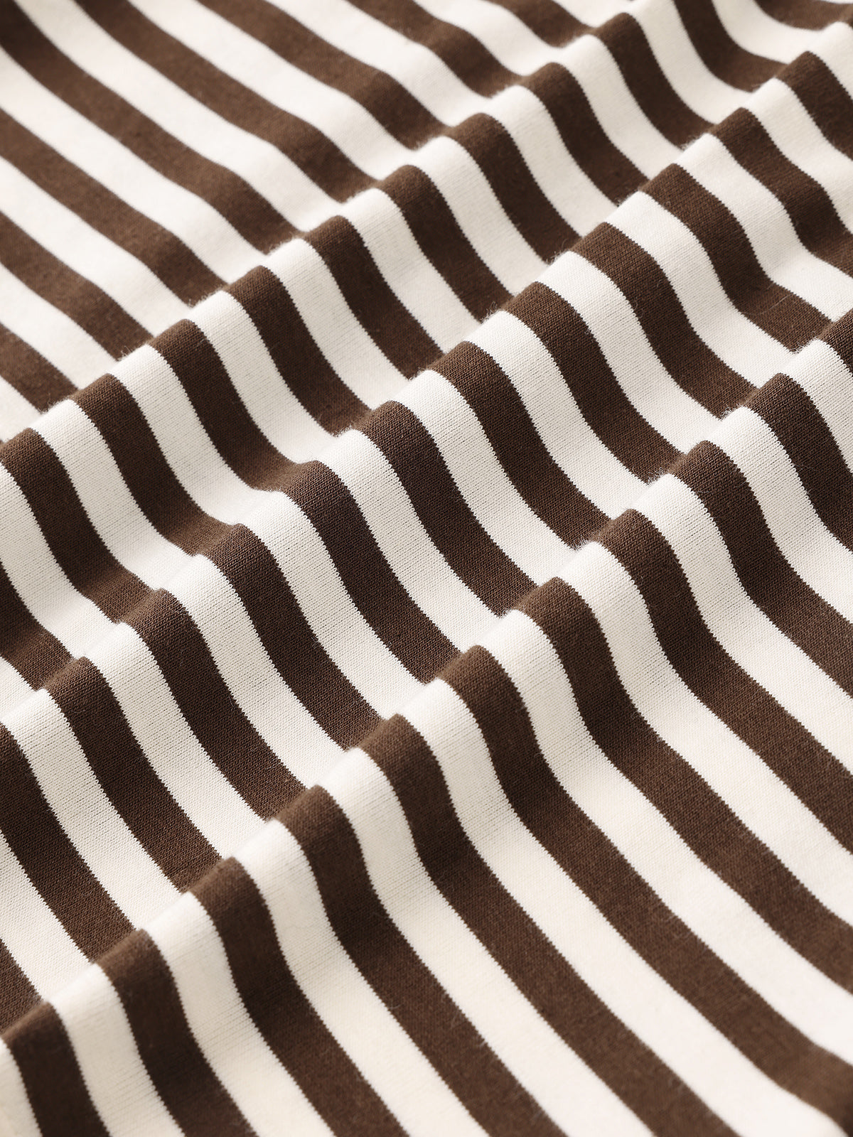 Fine Tension Open-back Stripe Top – Cream Mocha