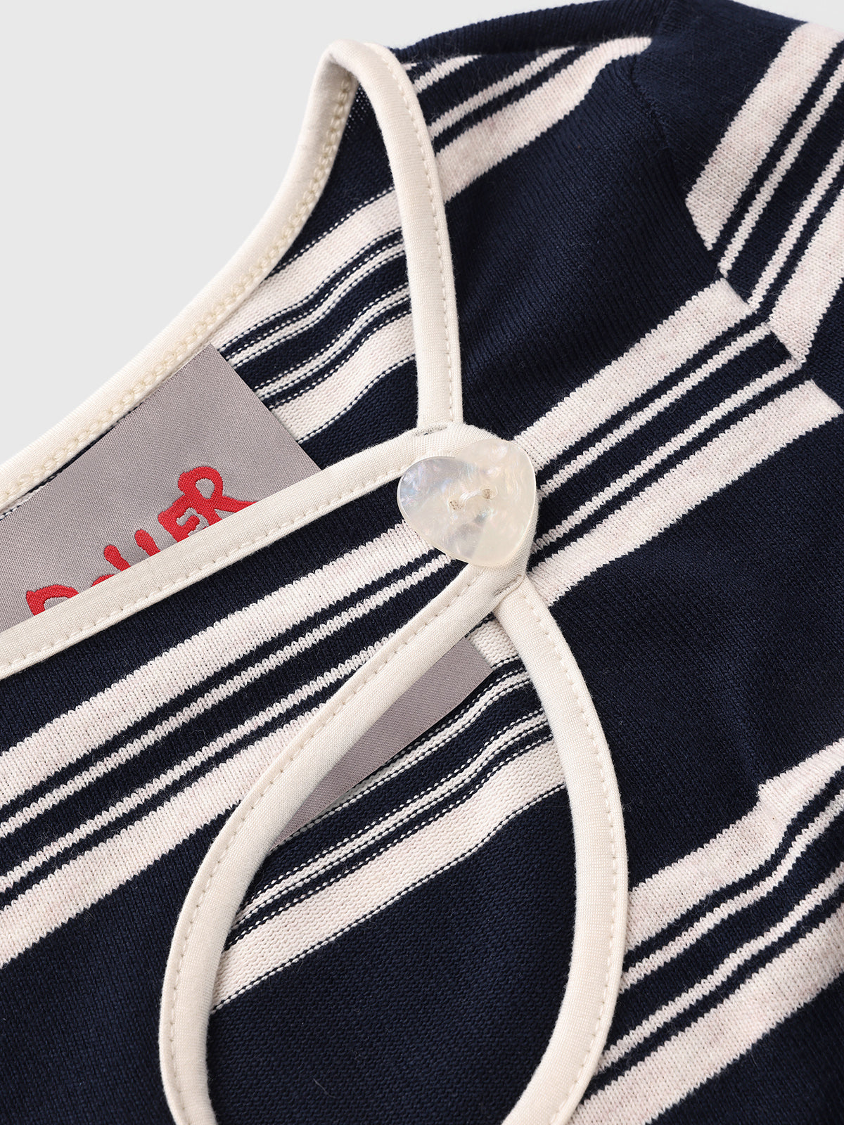 Close Call Stripe Sleeve Top – Night Grey