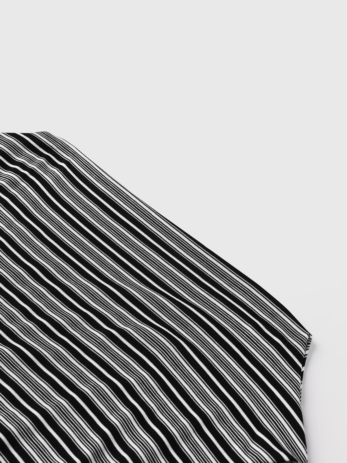 Side Control Stripe Sleeve Top – Charcoal Grey
