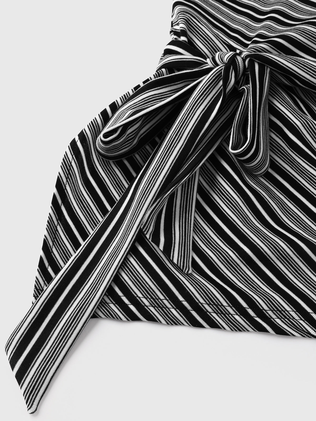 Side Control Stripe Sleeve Top – Charcoal Grey