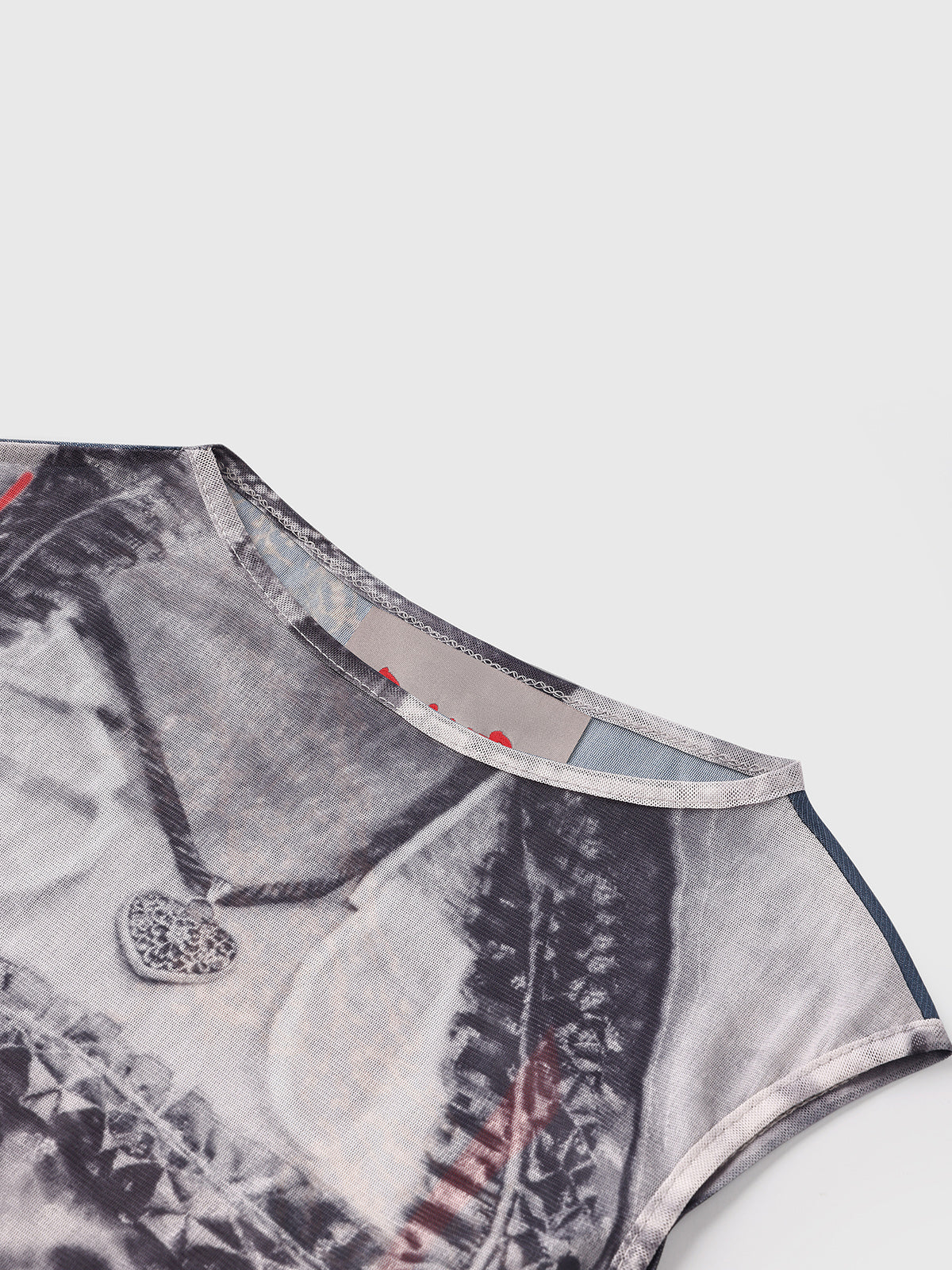 Transparent Rules Mesh Maxi Dress – Smoke Grey
