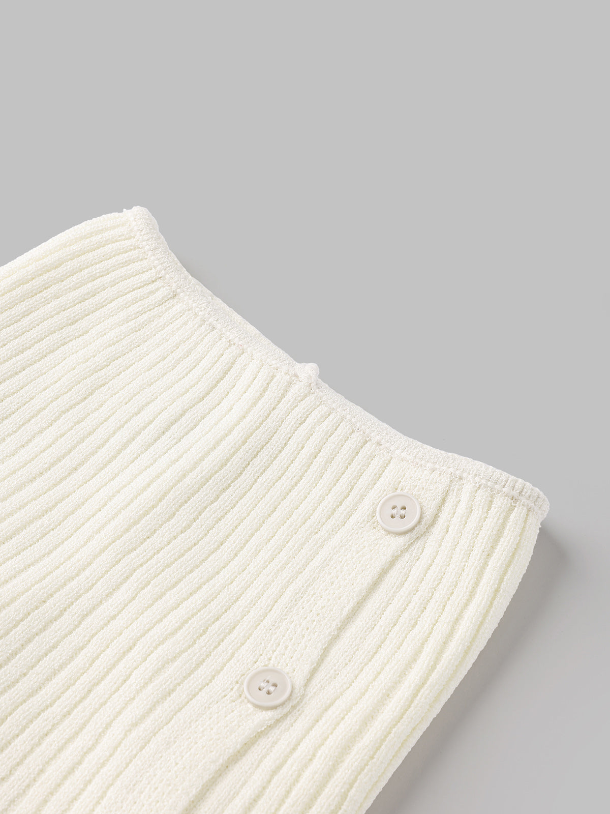 Open The book to Find a Knit  Skirt – Bone White