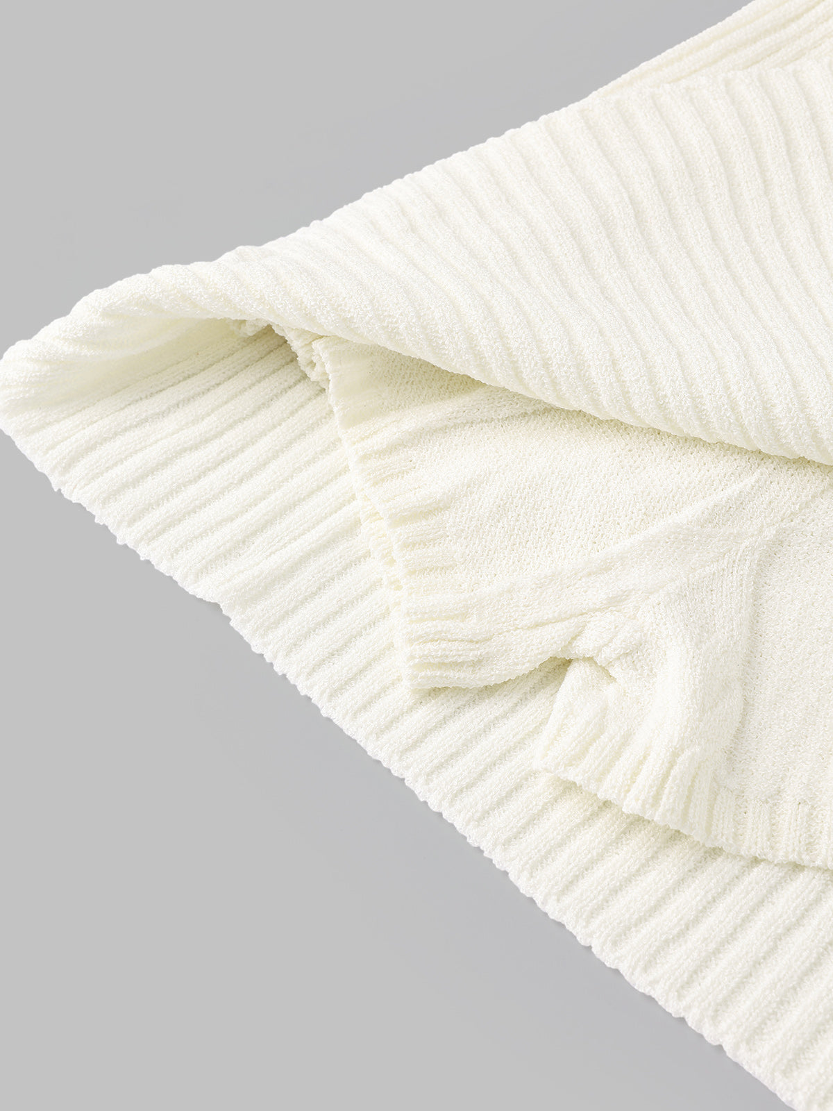 Open The book to Find a Knit  Skirt – Bone White