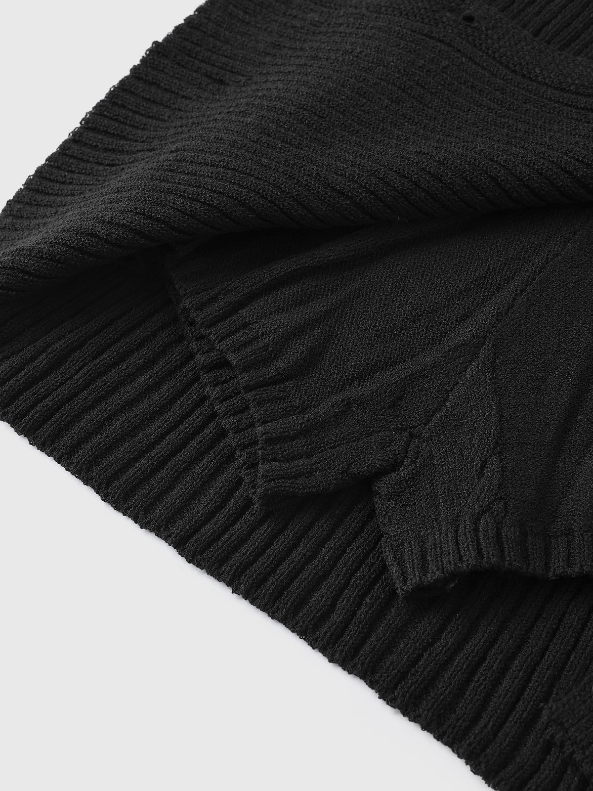 Open The book to Find a Knit  Skirt – Jet Black.